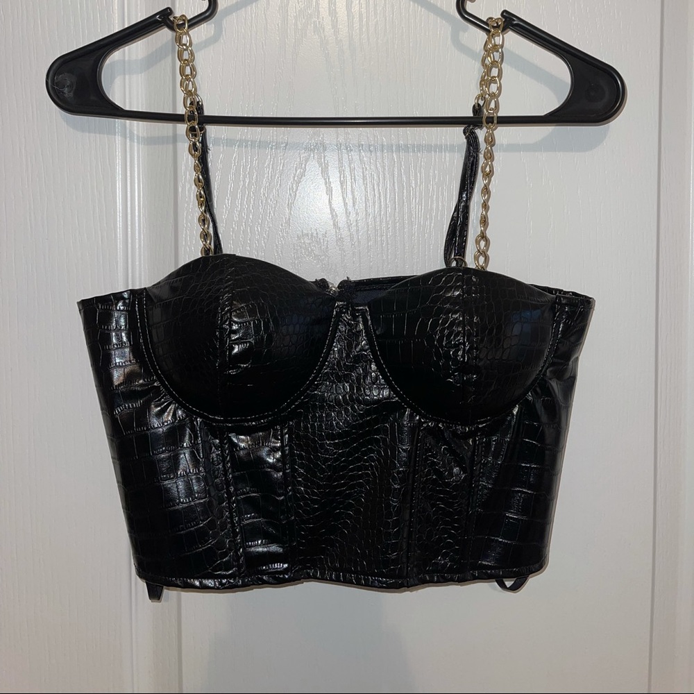 Luxurious inspired snake print corset